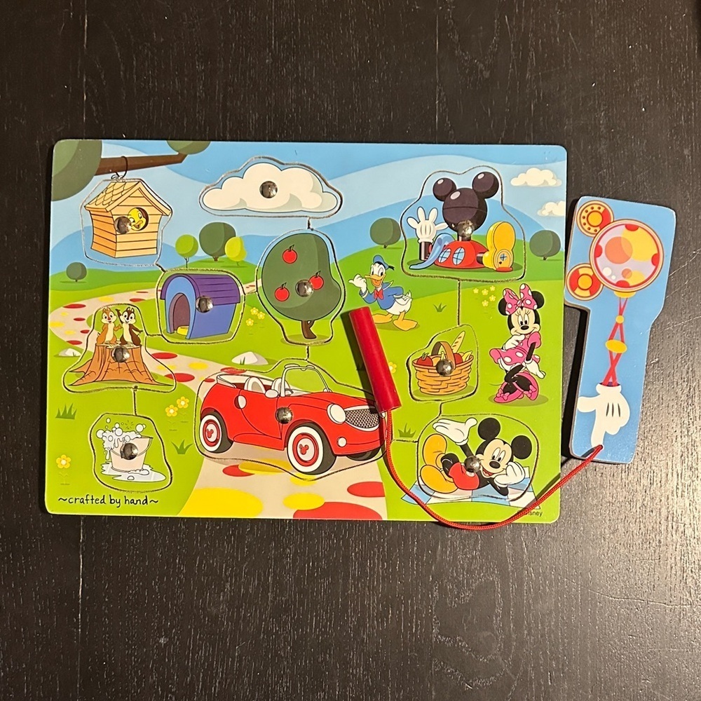 Disney Magnetic Puzzle Board - Red, Blue, and Green